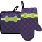 Pawprints & Bones Oven Mitt & Pot Holder Set w/ Name or Text
