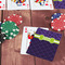Pawprints & Bones On Table with Poker Chips