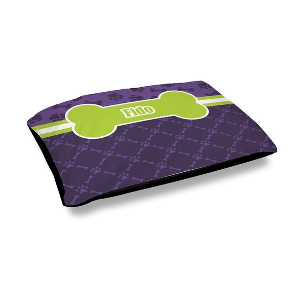 Custom Pawprints & Bones Outdoor Dog Bed - Medium (Personalized)