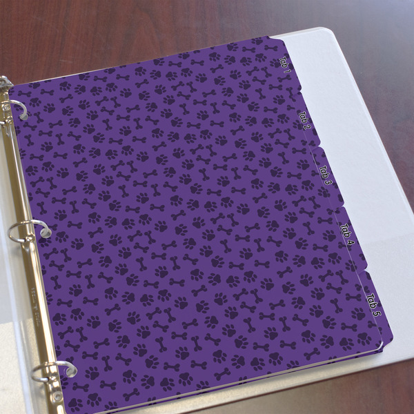 Pawprints & Bones Page Dividers - Set of 5 - In Context