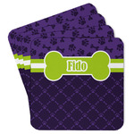 Pawprints & Bones Paper Coasters w/ Name or Text