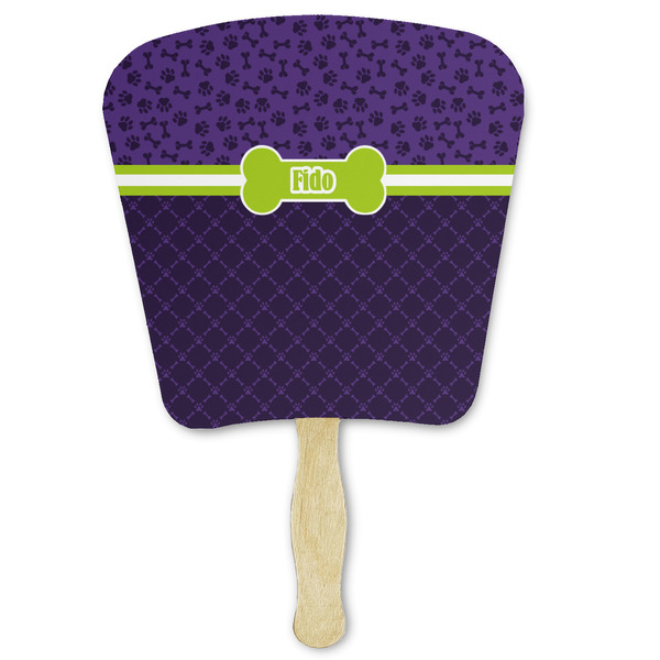 Custom Pawprints & Bones Paper Fan (Personalized)