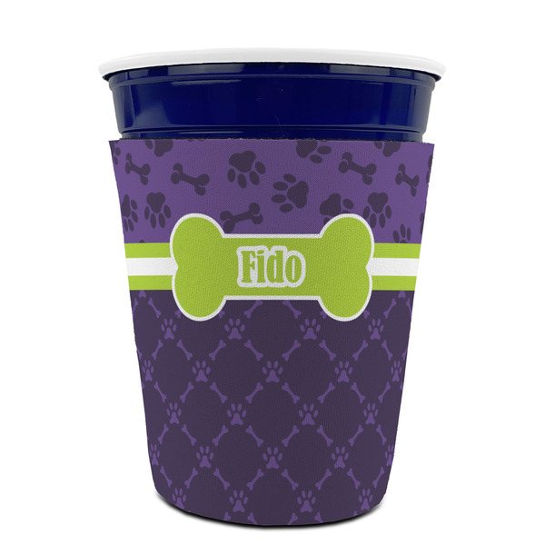 Pawprints & Bones Party Cup Sleeves - without bottom - FRONT (on cup)