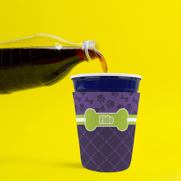 Pawprints & Bones Party Cup Sleeves - without bottom - Lifestyle