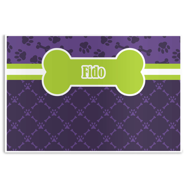 Custom Pawprints & Bones Disposable Paper Placemats (Personalized)