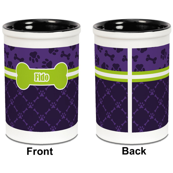 Pawprints & Bones Pencil Holder - Black - approval