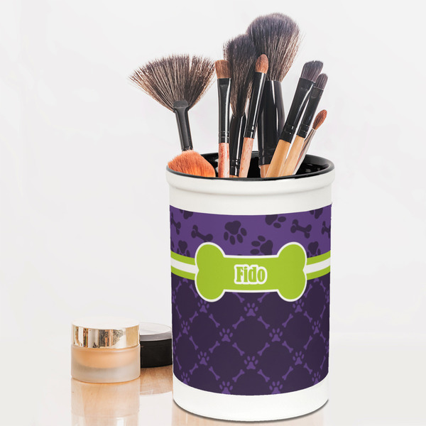 Pawprints & Bones Pencil Holder - LIFESTYLE makeup