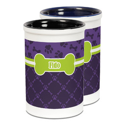 Pawprints & Bones Ceramic Pencil Holder - Large