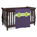 Pawprints & Bones Baby Blanket (Single Sided) (Personalized)