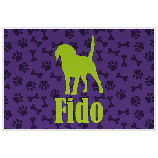 Pawprints & Bones Personalized Placemat (Back)