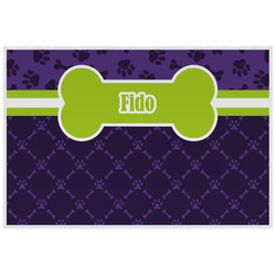 Pawprints & Bones Laminated Placemat w/ Name or Text