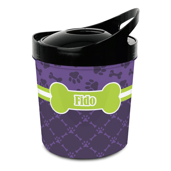 Custom Pawprints & Bones Plastic Ice Bucket (Personalized)