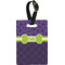 Pawprints & Bones Plastic Luggage Tag - Rectangular w/ Name or Text