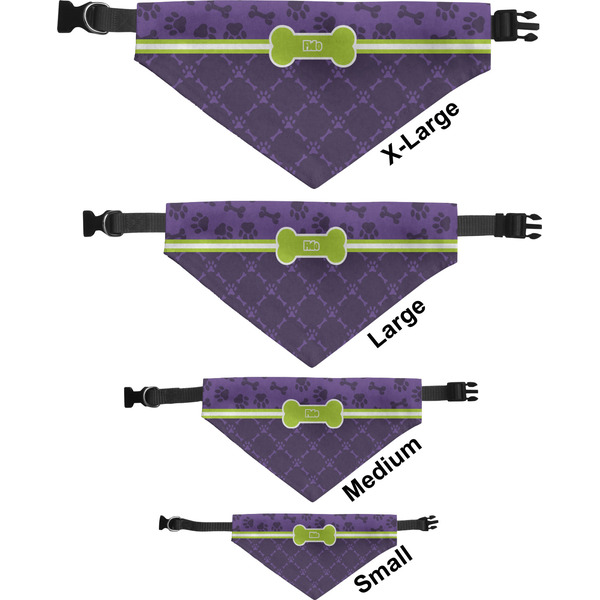 Pawprints & Bones Pet Bandana Sizes