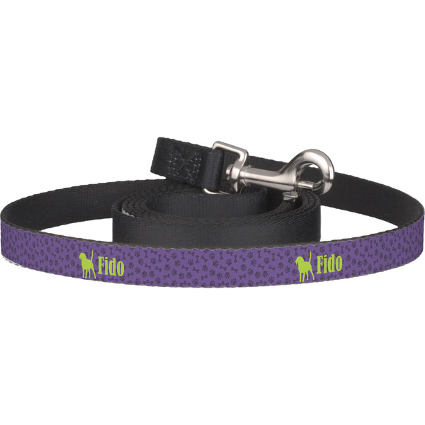 Custom Pawprints & Bones Dog Leash (Personalized)