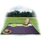 Pawprints & Bones Picnic Blanket - with Basket Hat and Book - in Use