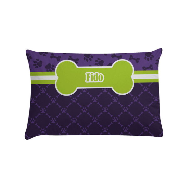 Custom Pawprints & Bones Pillow Case - Standard (Personalized)