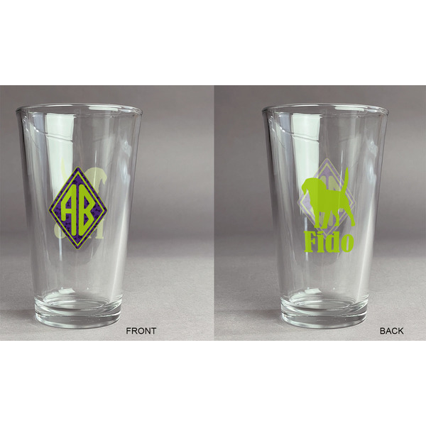Pawprints & Bones Pint Glass - Two Content - Approval