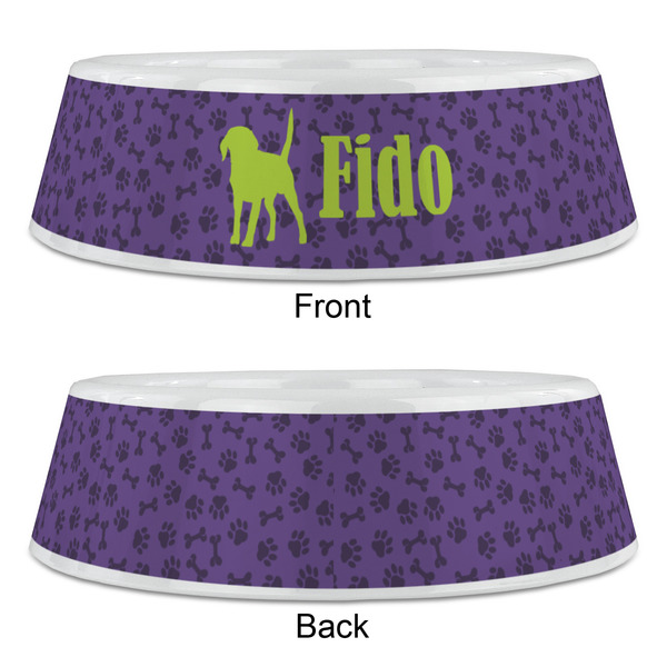 Pawprints & Bones Plastic Pet Bowls - Large - APPROVAL