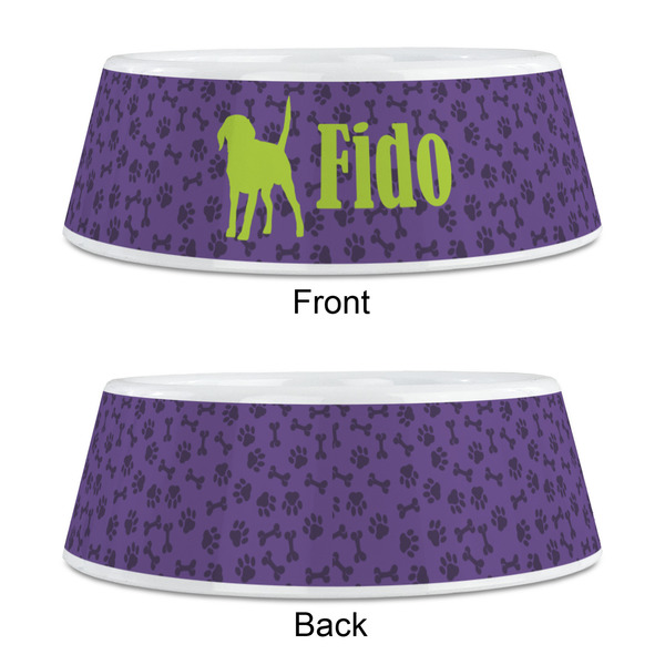 Pawprints & Bones Plastic Pet Bowls - Medium - APPROVAL