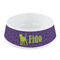 Pawprints & Bones Plastic Dog Bowl - Small (Personalized)