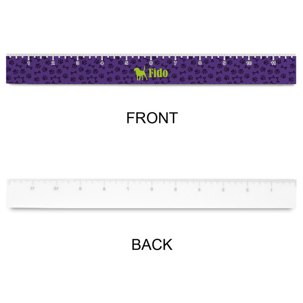 Pawprints & Bones Plastic Ruler - 12" - APPROVAL