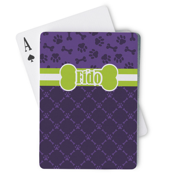 Custom Pawprints & Bones Playing Cards (Personalized)