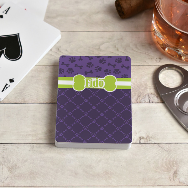 Pawprints & Bones Playing Cards - In Context