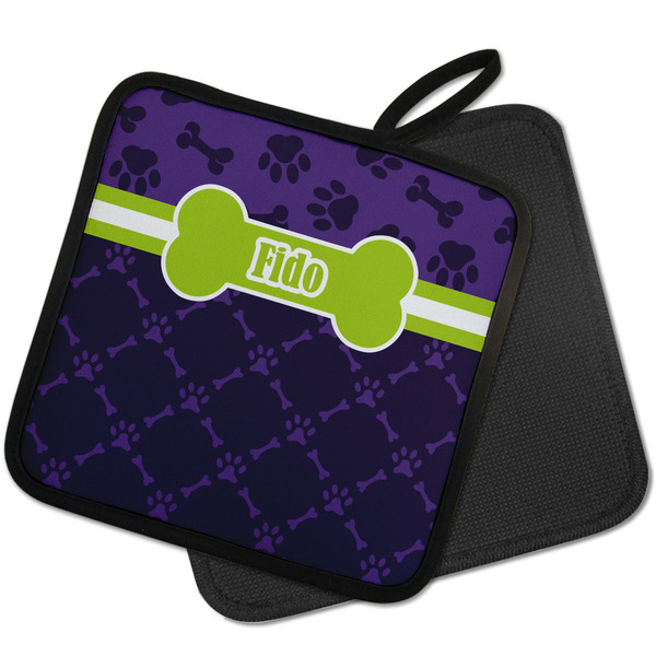 Pawprints & Bones Pot Holders - PARENT MAIN