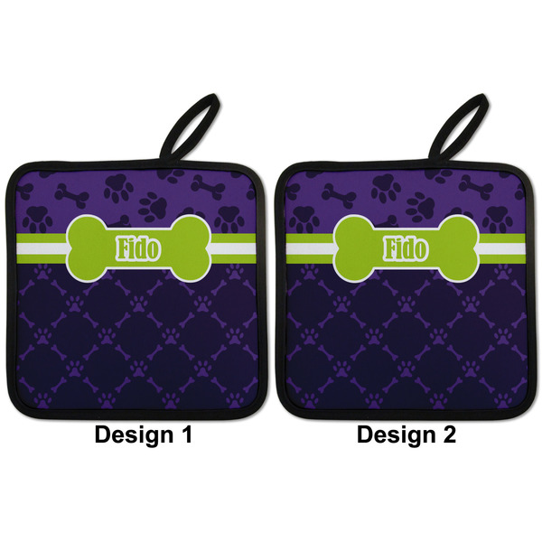 Pawprints & Bones Pot Holders - Set of 2 APPROVAL