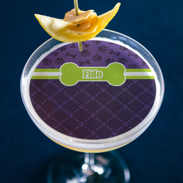 Pawprints & Bones Printed Drink Topper - XLarge - In Context