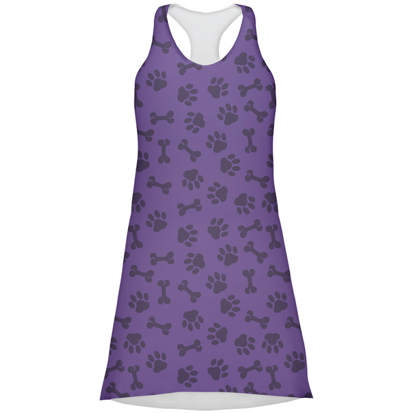 Custom Pawprints & Bones Racerback Dress - Large