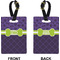 Pawprints & Bones Rectangle Luggage Tag (Front + Back)