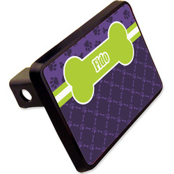 Pawprints & Bones Rectangular Trailer Hitch Cover - 2" (Personalized)