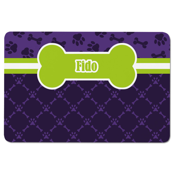 Pawprints & Bones Rectangular Fridge Magnet - FRONT