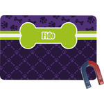 Pawprints & Bones Rectangular Fridge Magnet (Personalized)