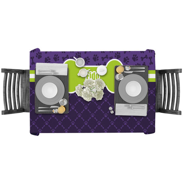 Pawprints & Bones Rectangular Tablecloths - LIFESTYLE