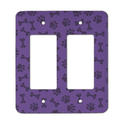 Pawprints & Bones Rocker Style Light Switch Cover - Two Switch
