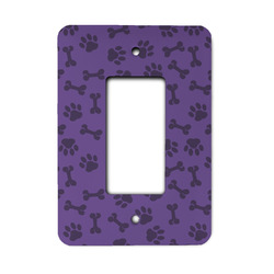 Pawprints & Bones Rocker Style Light Switch Cover - Single Switch