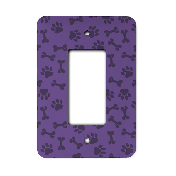 Custom Pawprints & Bones Rocker Style Light Switch Cover