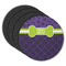 Pawprints & Bones Round Rubber Backed Coasters - Set of 4 (Personalized)