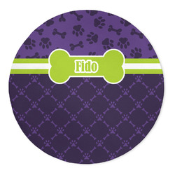 Pawprints & Bones 5' Round Indoor Area Rug (Personalized)