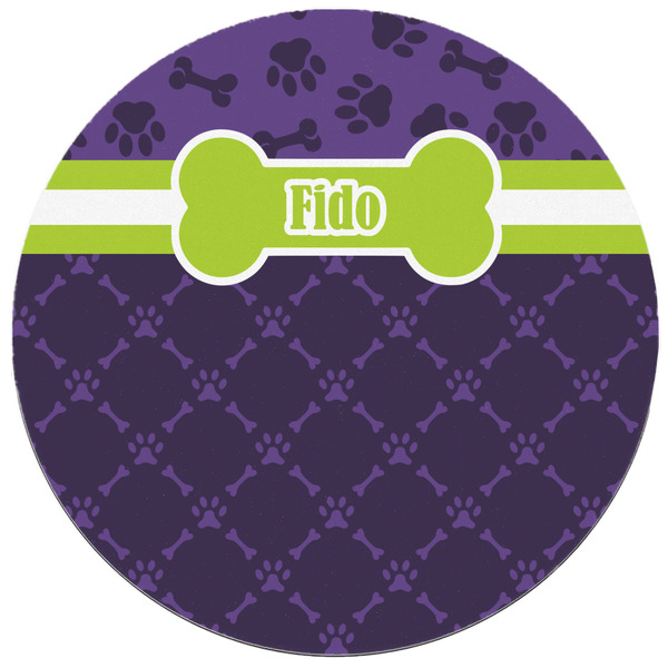 Pawprints & Bones Round Mousepad - APPROVAL