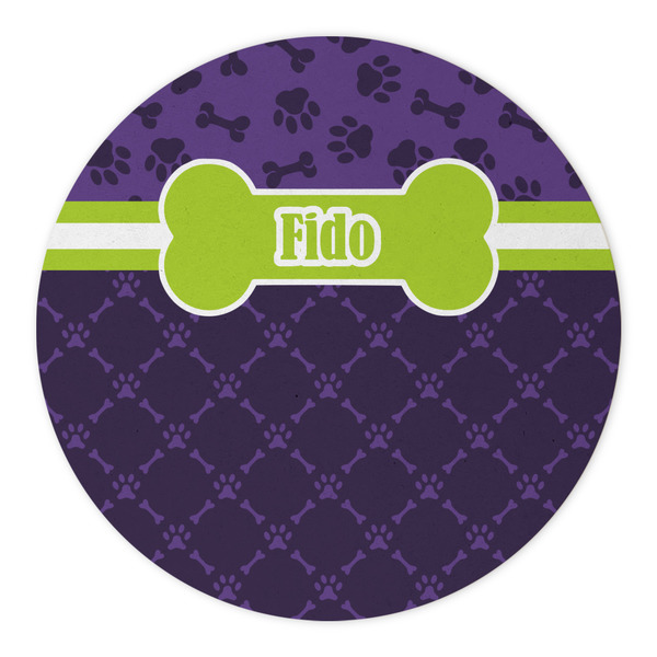 Pawprints & Bones Round Paper Coaster - Approval