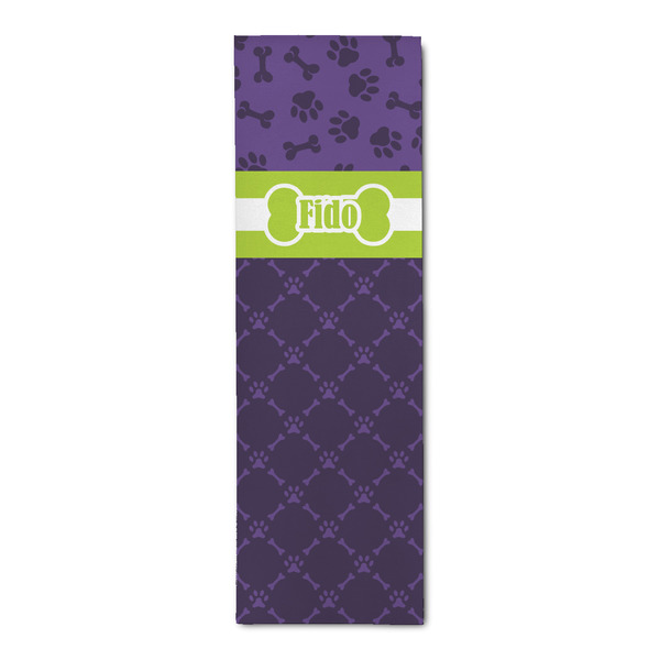 Custom Pawprints & Bones Runner Rug - 2.5'x8' w/ Name or Text