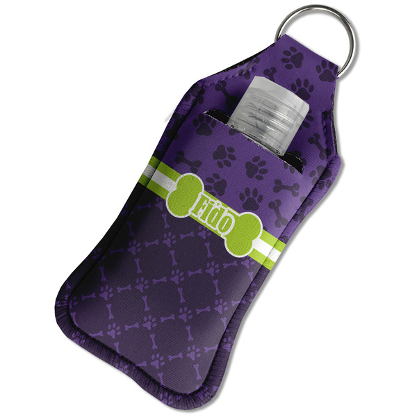 Pawprints & Bones Sanitizer Holder Keychain - Large in Case