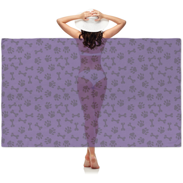 Custom Pawprints & Bones Sheer Sarong