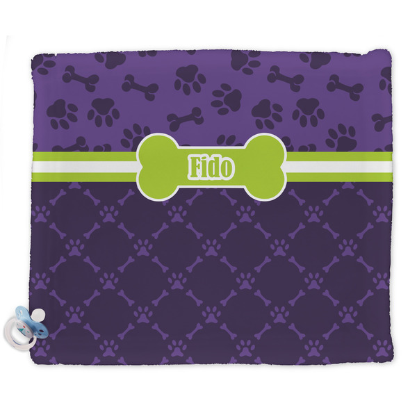 Custom Pawprints & Bones Security Blanket - Single Sided (Personalized)