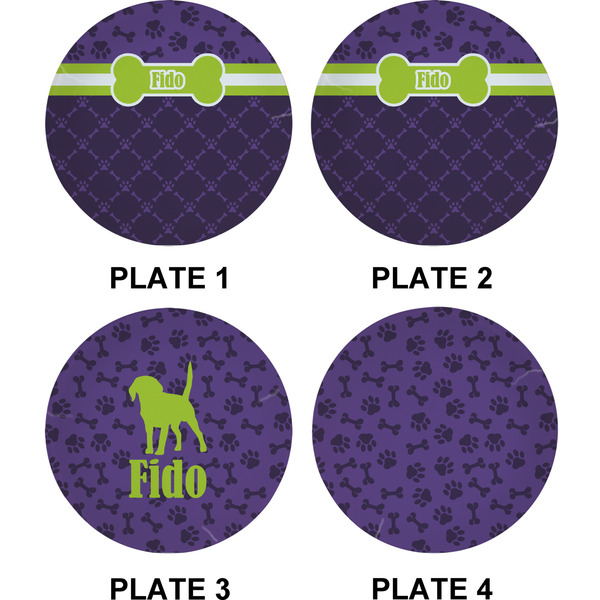 Pawprints & Bones Set of Appetizer / Dessert Plates (Approval)