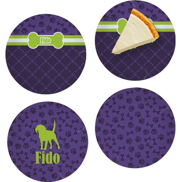Pawprints & Bones Set of Appetizer / Dessert Plates
